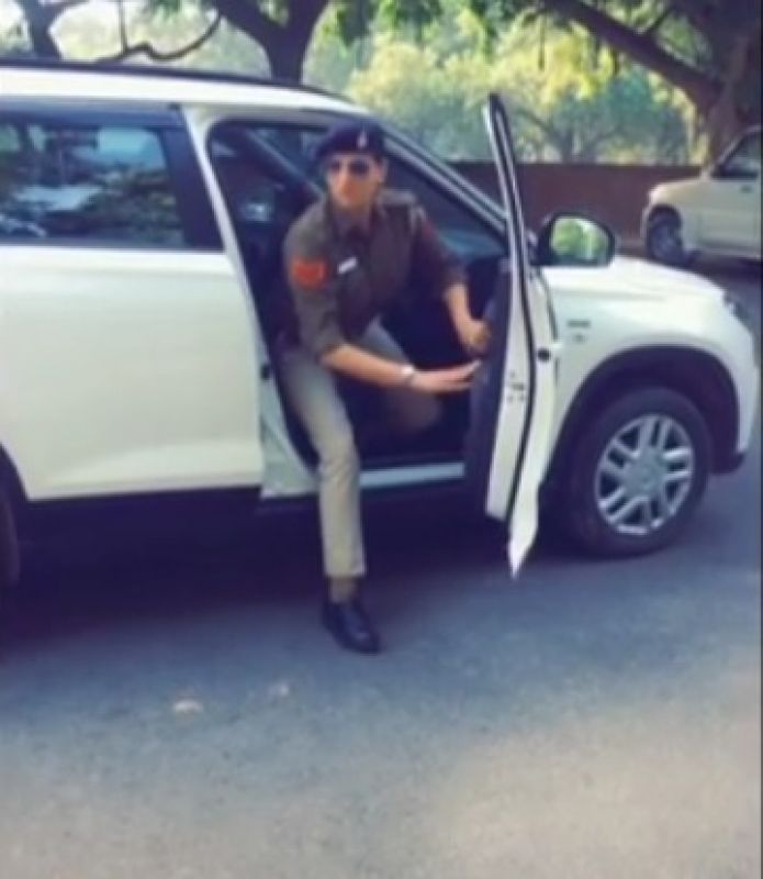 Tik tok video of chandigarh woman police officer