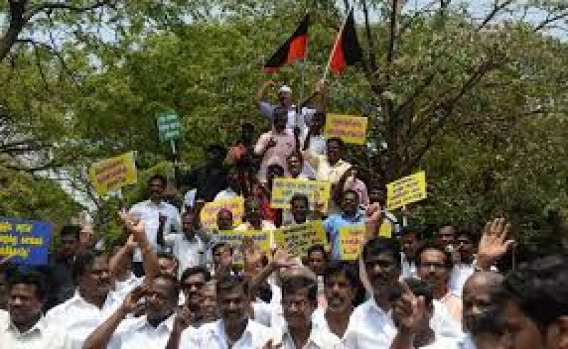 person set himself on fire protest inaction on cauvery issue