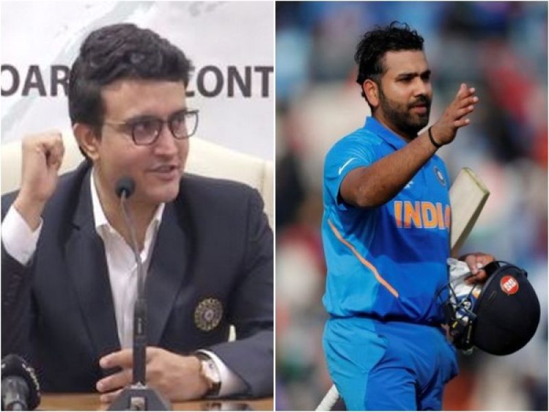 Sourav Ganguly and Rohit Sharma