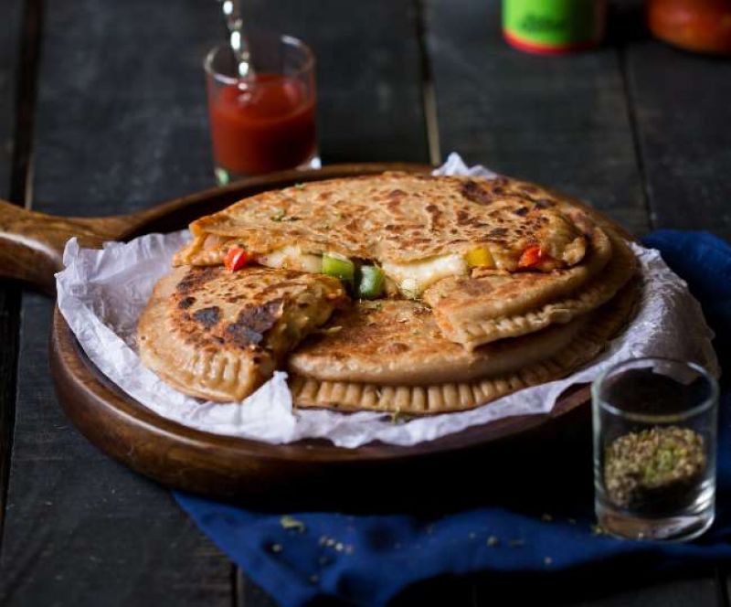 Pizza Paratha Pizza Paratha