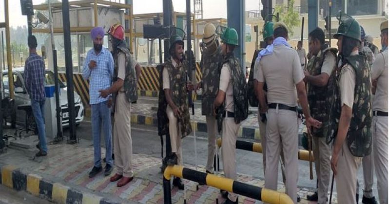Haryana Farmer Protest at toll plaza Haryana Farmer Protest at toll plaza