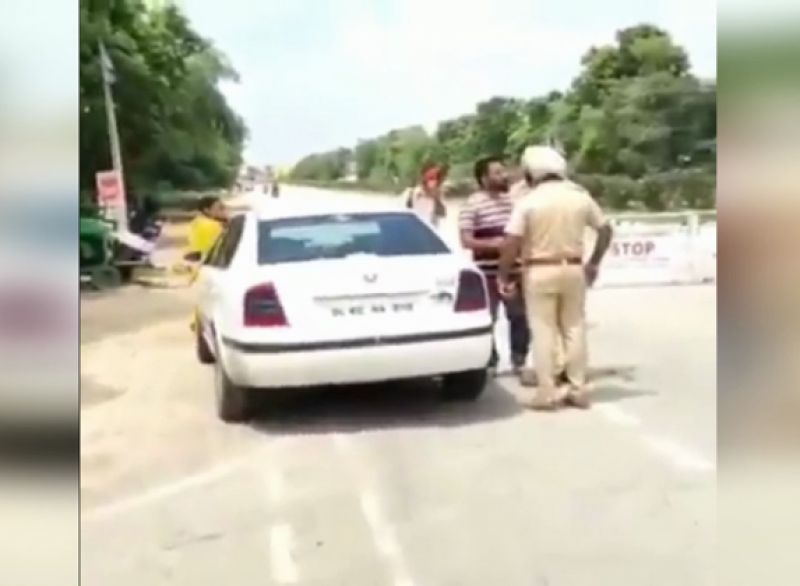 Bathinda policeman slaps youth video viral