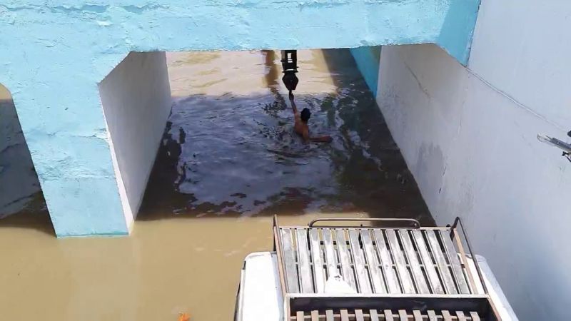 Bus full of passengers sinks in 10 feet deep water