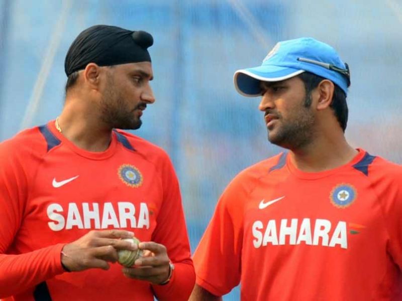 Dhoni and harbhajan