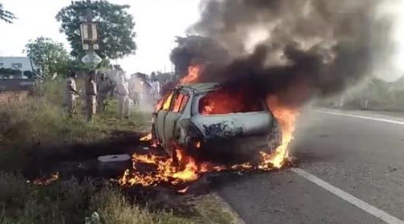 Car Caughts Fire