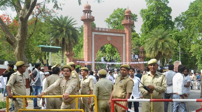amu students continue hunger strike main gate open after 12 days jinnah controversy