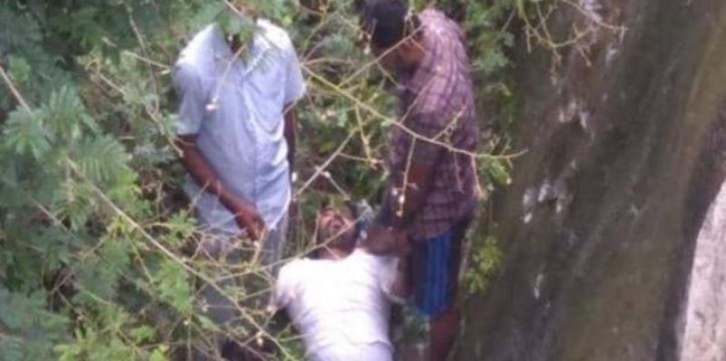 A person fall down 30 feet while taking selfies from a hill