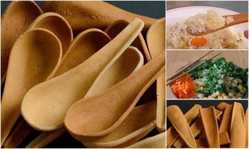 hyderabad narayan pespati has made a spoon using wheat