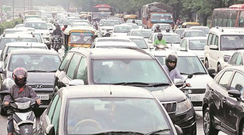 Chandigarh traffic jam