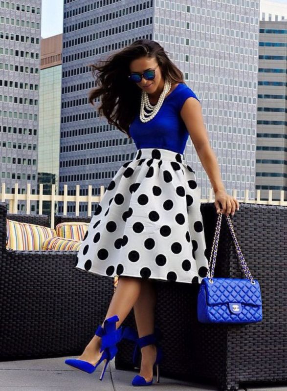 bright color polka