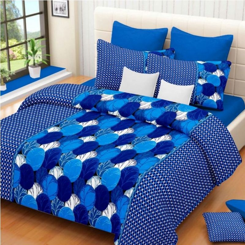 Blue Bedsheet in Room