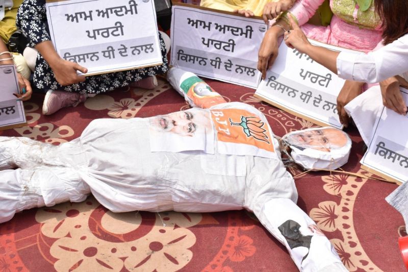  AAP women's wing protest  