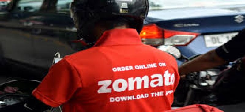 Zomato food delivery boy protesting against delivering Zomato food delivery boy protesting against delivering