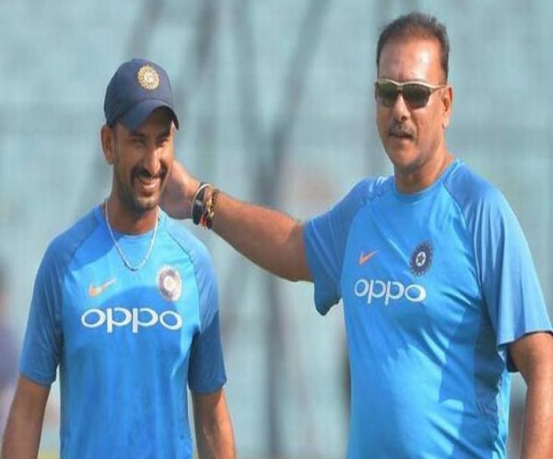 Ravi Shastri and Cheteshwar Pujara