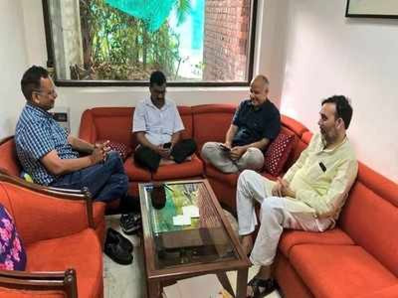 Kejriwal at LG's Residence 