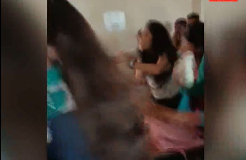 College students fighting in classroom College students fighting in classroom