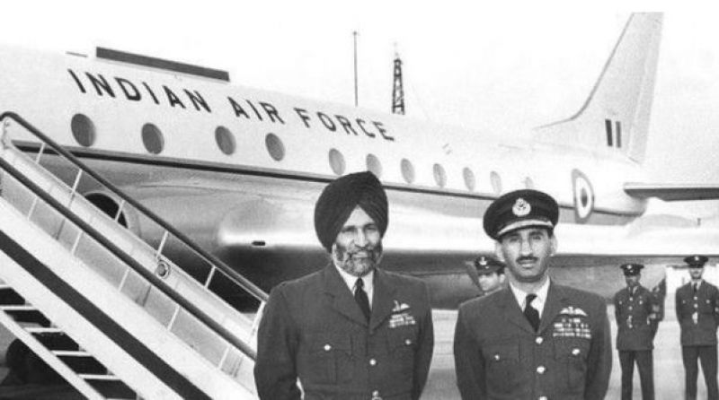 Air marshal Arjan singh with Pakistani  Air Marshal Noor Khan 