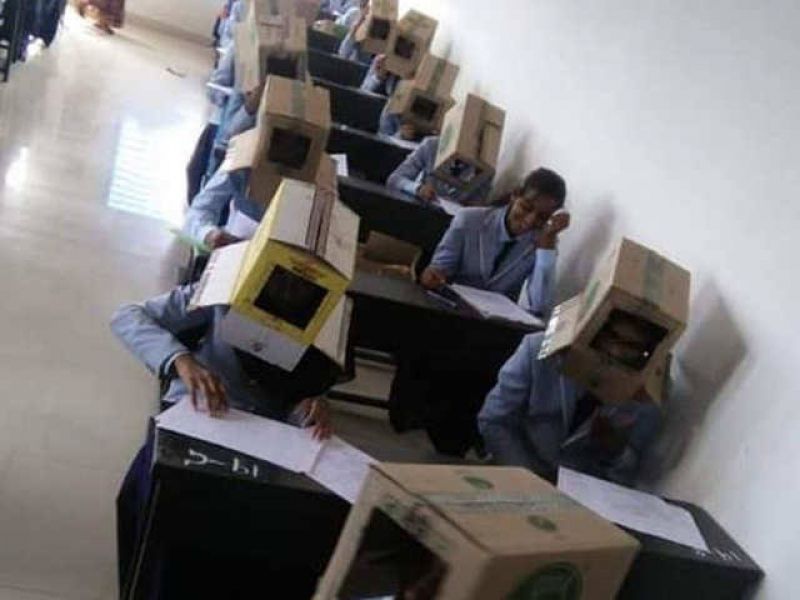 Karnataka Students Made To Wear Cartons To Stop Them From Cheating In Exam 
