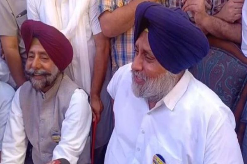 Jagmeet Brar with Sukhbir Badal  Jagmeet Brar with Sukhbir Badal