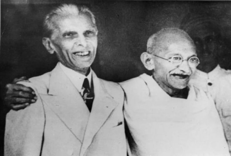Mohammad Ali Jinnah and Mahatama Gandhi
