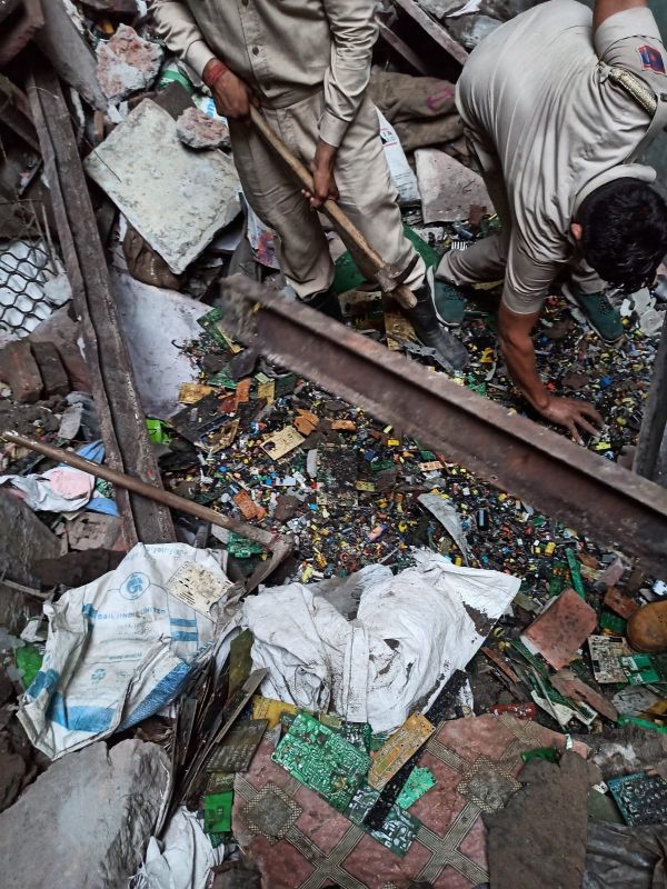 A two-storied building collapsed in Delhi