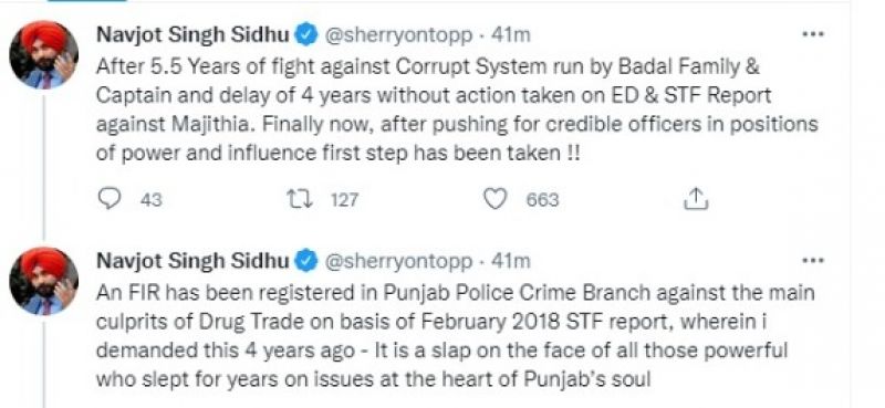 Navjot Sidhu tweet 