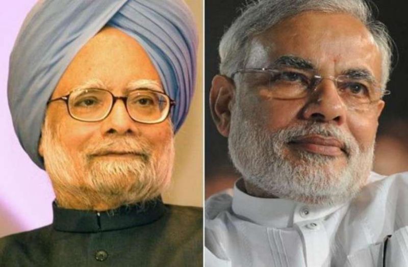 Manmohan Singh and Narender Modi