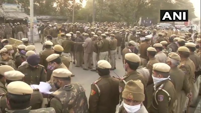 Police deployed at Delhi-Haryana border ahead of farmer protest Police deployed at Delhi-Haryana border ahead of farmer protest