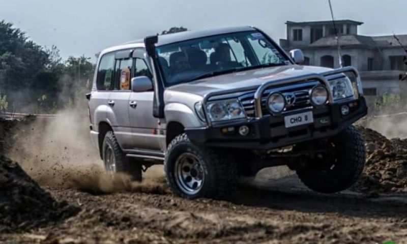 Land Cruiser with Sarpanch 