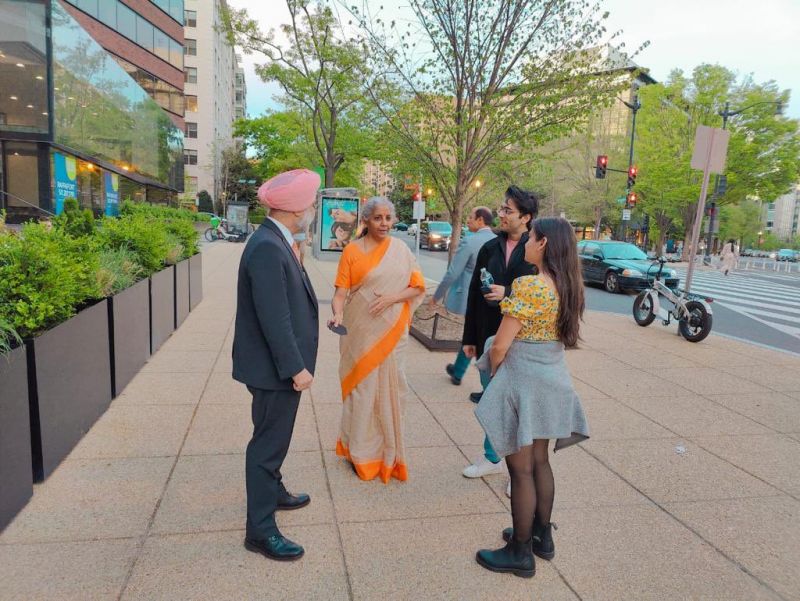 Finance Minister Nirmala Sitharaman arrives in US, meets Indian Ambassador to US Taranjit Singh Sandhu