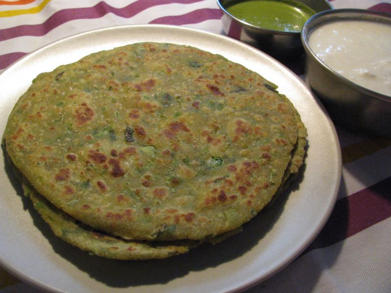 Green Matar Paratha