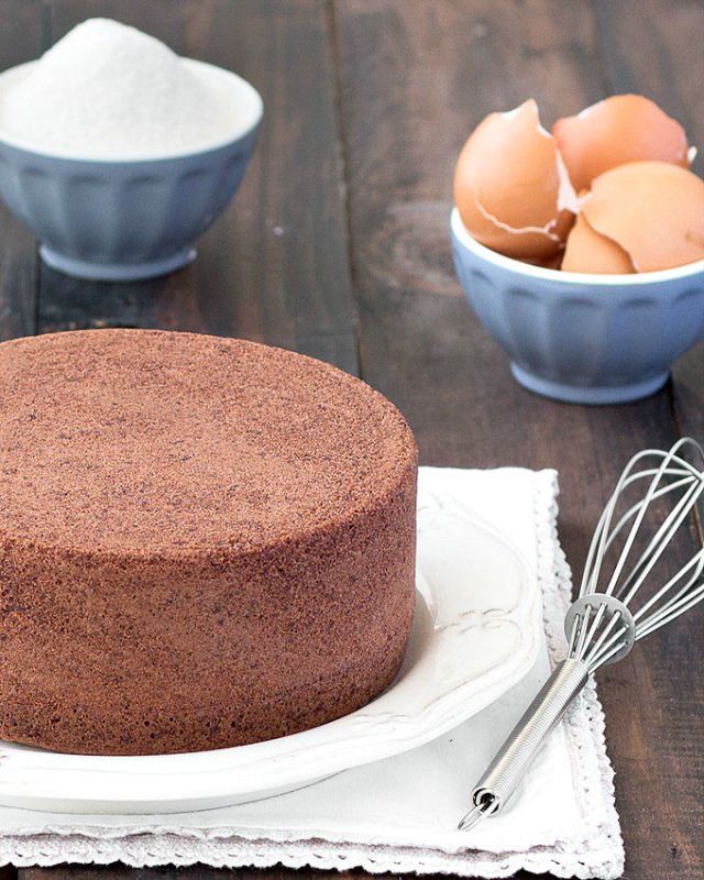 Eggless Chocolate Sponge Cake Recipe