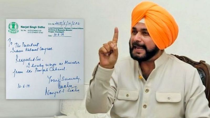 Congress minister Navjot Singh Sidhu resigns