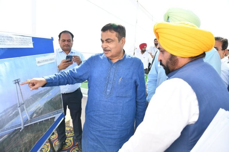 CM Bhagwant Mann and Nitin Gadkari reviews progress of Delhi Amritsar Katra Greenfield Expressway CM Bhagwant Mann and Nitin Gadkari reviews progress of Delhi Amritsar Katra Greenfield Expressway