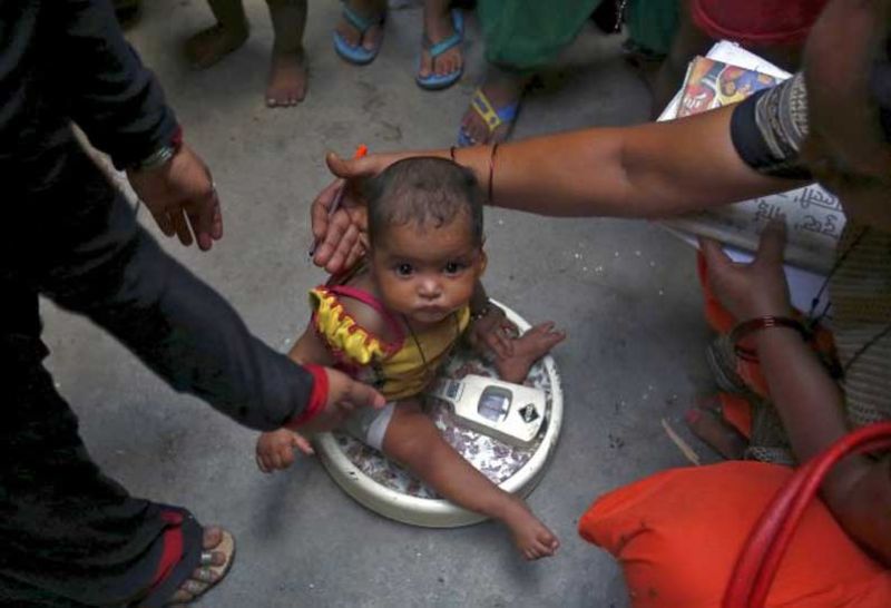 Indian hunger child