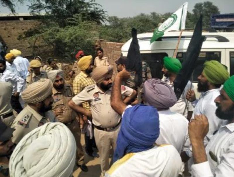 Protest against Sukhbir Badal
