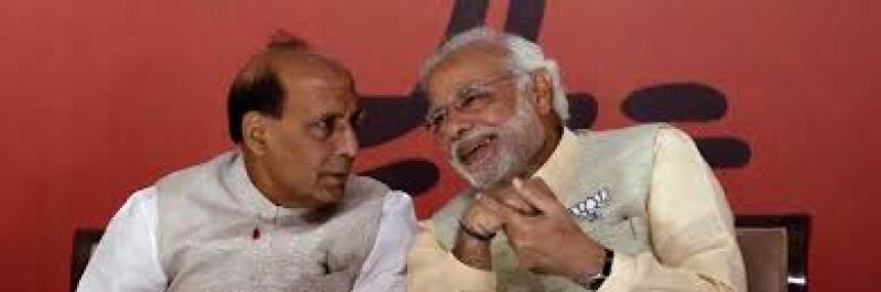 Rajnath with Narendar Modi