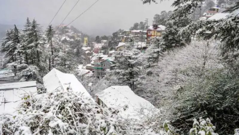 Shimla Receives Season's First Snowfall