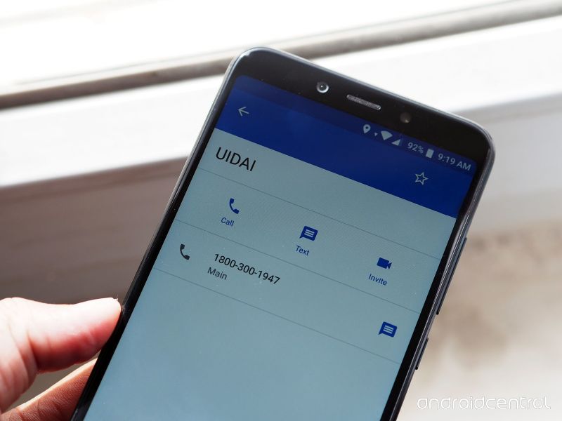 UIDAI Number On Mobile