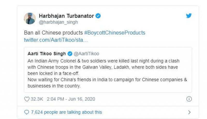 Harbhajan Singh Tweet