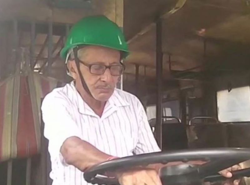 bus driver wear helmet