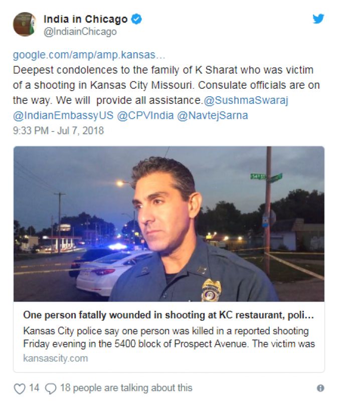 Indian Student Killed in Kansas  Indian Student Killed in Kansas