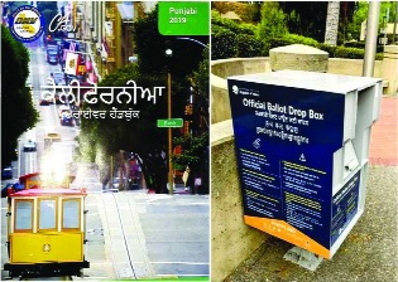 Banner in Punjabi Language In America 