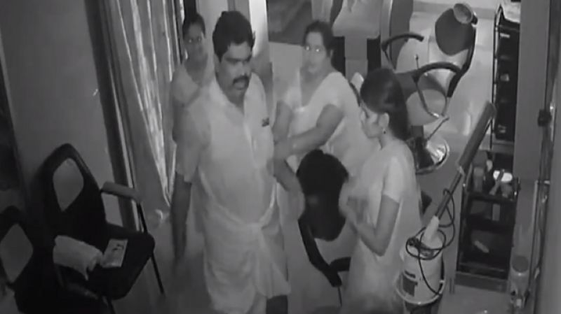 Ex-DMK corporator kicks woman