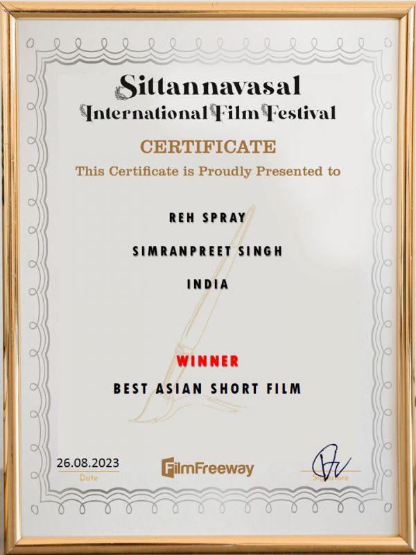 Films 'Reh-Spray' won the international award 