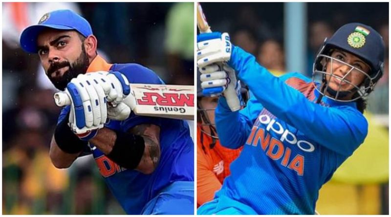 Virat Kohli and Smriti Mandhana