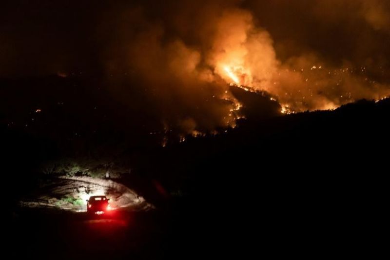 Massive forest fire in Cyprus