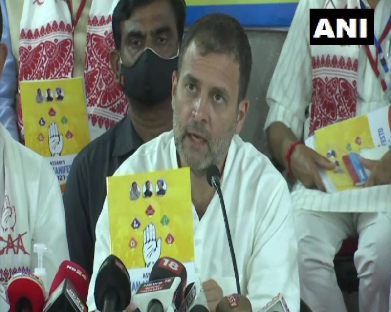 Rahul Gandhi releases Congress manifesto for Assam polls