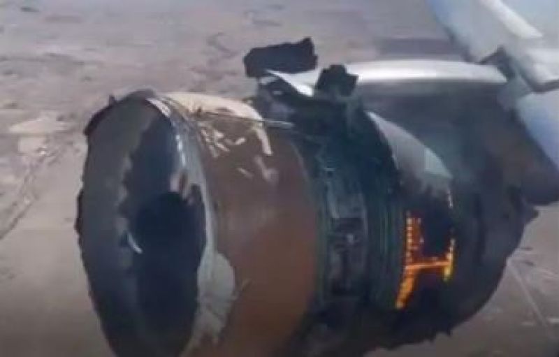 passenger plane catch fire