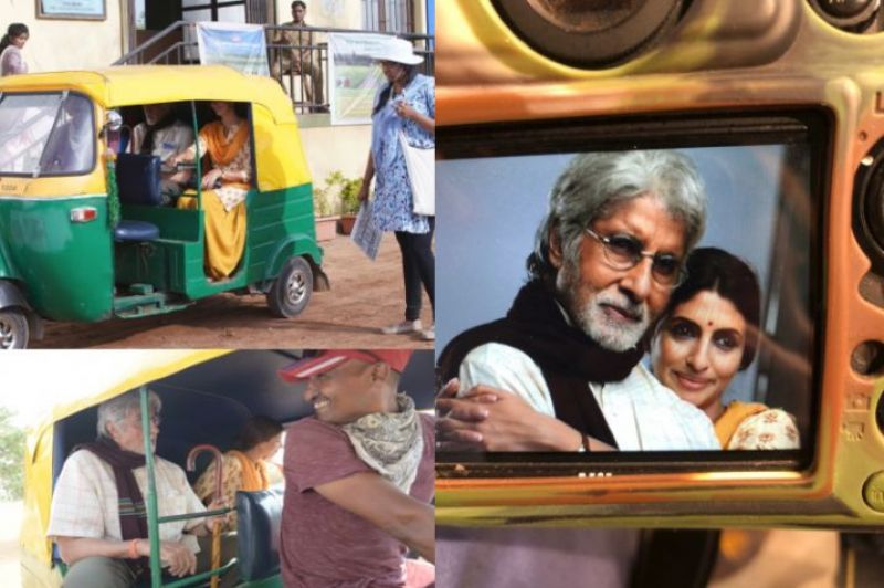 Amitabh Bachchan enjoys auto ride with shweta